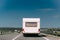 White Colour Motorhome Car Goes On Motorway Road