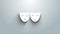 White Comedy and tragedy theatrical masks icon isolated on grey background. 4K Video motion graphic animation