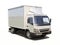 White commercial delivery truck