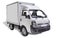 White commercial delivery truck on a ligth background with shadow. (with clipping path)