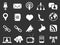 White communication icons set