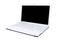 White Computer Laptop Three Quarters View Isolated