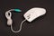 White computer optical mouse