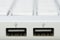 White computer usb ports