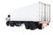 White container truck isolated background use for industry land