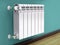 White contemporary heating radiator