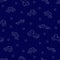 White contours of racing sports cars on dark blue background-seamless vector ornament, pattern