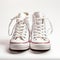 White Converse Hi Hat On White Surface: Orderly Symmetry In American Barbizon Style