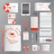 White corporate identity template with Orange origami elements.