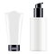 White cosmetic cream tube Pump bottle vector blank