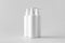 White cosmetic shampoo dispenser bottle mock-up