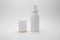 White cosmetic spray bottle