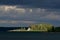 White Cottage on a sunlit island