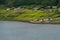 White cottages at shores of Skye, Scotland