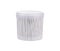 White cotton buds or cotton swab for cleaning ears in a plastic transparent round container isolated on white with clipping path