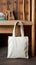 White cotton eco-friendly tote bag mockup