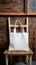 White cotton eco-friendly tote bag mockup