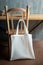 White cotton eco-friendly tote bag mockup