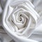 White Cotton Fabric Folded as a Rose.