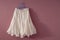 White cotton flared skirt