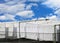 White cotton sheets drying