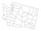 White Counties Map of US State of Washington