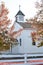 White Country Church in Fall