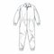 White Coverall Drawing Ambient Occlusion Style With Limited Color Range