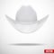 White cowboy hat vector background