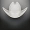 White cowboy hat vector background