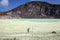 White Crater or Kawah Putih, a volcanic sulfur crater lake in a caldera in Indonesia.