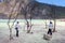 White Crater or Kawah Putih, a volcanic sulfur crater lake in a caldera in Indonesia.