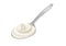 White cream in spoon, sour cream, mayonnaise or yogurt, milk sauce