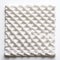 White Crochet Dishcloth With Diamond Pattern - Sculptural Installation Inspired