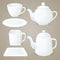 White crockery set