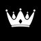 White crown icon. Vector symbol of king, royal