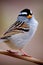 White-Crowned Sparrow Animal. Illustration Artist Rendering