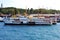 White cruise ship ferry transport, Sirkeci Istanbul Turkey