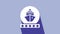 White Cruise ship icon isolated on purple background. Travel tourism nautical transport. Voyage passenger ship, cruise