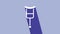 White Crutch or crutches icon isolated on purple background. Equipment for rehabilitation of people with diseases of