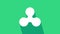 White Cryptocurrency coin Ripple XRP icon isolated on green background. Altcoin symbol. Blockchain based secure crypto