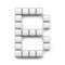 White cube, pixel font Letter B 3D