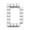 White cube, pixel font Letter D 3D