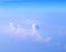White Cumulonimbus Clouds in Infinite Blue Sky - Aerial View - Abstract Natural Background