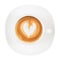 White cup and saucer coffee capuccino heart