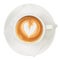 White cup and saucer coffee capuccino heart