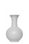 White curved vase on a white background