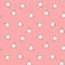 White cute cartoon diamonds on pink background seamless pattern illustration