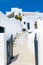 White cycladic architecture in Oia town, Santorini island, Greece