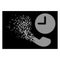 White Damaged Pixelated Halftone Phone Time Icon